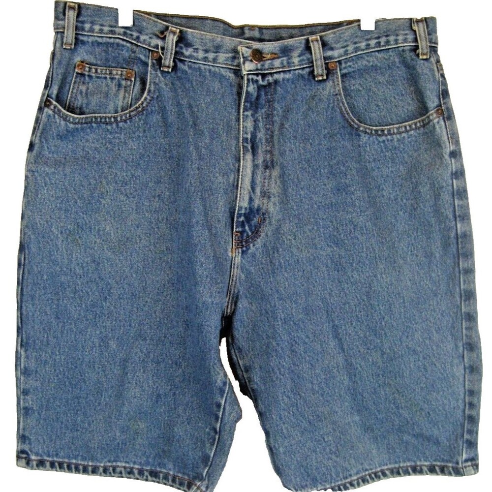 Mens Jordache Blue Cotton Denim Casual Walking Bermuda Shorts sz 38